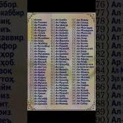 Allohning Gozal 99 Ta Ismi Аллохнинг Гозал 99 Исми