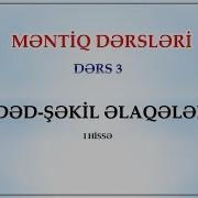 Məntiq Dərsləri 5 Şəkillər Və Ədədlər Arasında Əlaqə 1 Ci Hissə