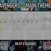 Avengers Main Theme Fingerstyle Acoustic Guitar Tabs Tutorial Lesson Marvel Mcu Avengers Tribute