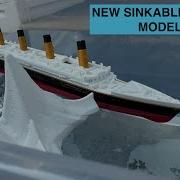 Miniature Titanic Model Sinking