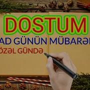 Dostum Ad Gününmübarək