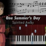 Унесённые Призраками One Summer S Day L Synthesia Piano Tutorial