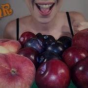 Asmr Eating Summer Fruits Doughnut Shaped Peaches Nectarines Plums No