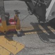 Removing Pavement Markings Without Grooves Using The Smith X1 Rotary