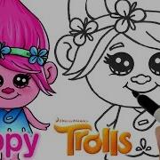 How To Draw Poppy From Trolls Movie Cute And Easy