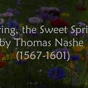 A Spring Symphony Op 44 Spring The Sweet Spring T Nashe