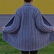 Кардиган Из Alize Puffy Fine Мк 1 2 Ч Вязание Без Спиц И Крючка Cardigan Pattern