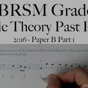 Abrsm Music Theory Grade 1 Past Paper 2016 B With Sharon Bill