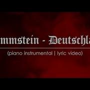 Rammstein Deutschland Piano Instrumental Lyric Video