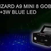 Лазер Art Wizard A9 Mini 8 Gobo Laser 3W Blue