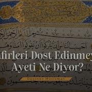 Kâfirleri Dost Edinmeyin Ayeti Nefreti Mi Savunuyor