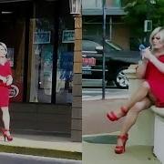 Tgirl Flowing Red Dress Public Matty Caff Crossdresser Transvestite