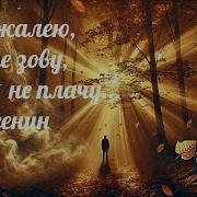 Не Жалею Не Зову Не Плачу Рок Кавер На Стихи С Есенина