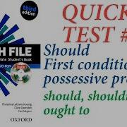 Quick Test 08 English File Pre Intermediate Should First Conditional