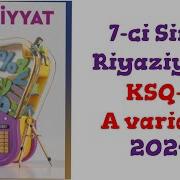 Riyaziyyat 7 Ci Sinf Bsq 2