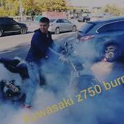 Горит Резина Burn Out Kawasaki Zx6R