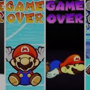 All Paper Mario Game Over Screens