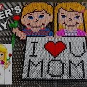 Festa Della Mamma Lavoretto Con Perline Da Stirare Mother S Day Diy Hama Beads