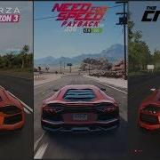 Forza Horizon 3 Vs Need For Speed Payback Vs The Crew 2 Lamborghini Aventador Sound Comparison