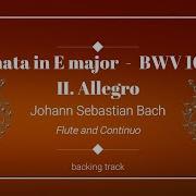 Ii Allegro Sonata In E Major Bwv 1035 J S Bach Backing Track For Flute