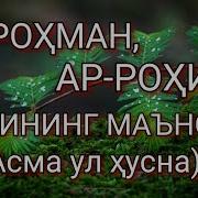 Ар Роҳман Ар Роҳийм Исмининг Маъноси Асма Ул Ҳусна Нуриддин Ҳожи Домла