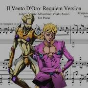 Il Vento D Oro Golden Wind Requiem Version Piano Arrangement