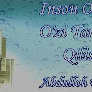 Abdulloh Domla Inson O Zini O Zi Tarbiya Qilish