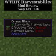 Hwyla Mod And Waila Harvestability Mod 1 11 2 Minecraft How To