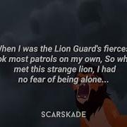 How Scar Got His Scar Lyrics The Lion Guard