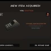 How To Craft A Strange Construction Pda In Tf2