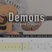 Imagine Dragons Demons Guitar Tab Fingerstyle Best Tab Hd 1080P