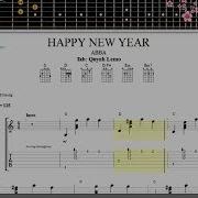 Happy New Year Abba Guitar Fingerstyle Full Tab